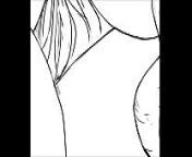 Speed drawing - FFM Threesome by artist Kramer Krameroff from xxx erotic pencil drawings