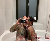 Tattooed hottie Lucy ZZZ fucked hard in the bathtub from zzz xxxcomxxx indian 3gp king