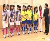 Japanese female team listen and take a lesson from their coach from anubis female listener