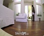 NannySpy Lonely dad seduces busty brunette Nanny Amia Miley from amia miley