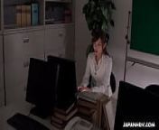 Japanese office lady, Aihara Miho is masturbating at work, uncensored from tohono miho
