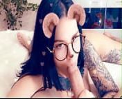Girl with Instagram Mask Sensual Sucking Cock Best Friends from dirty young brunette snapchat lesbians glass dildo creampie