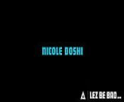 LEZ BE BAD - Petite Lesbian Maya Woulfe Assfucks Straight Asian Bestie Nicole Doshi With A Strap-On! from bad maya