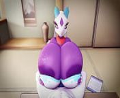 Fodendo com a pok&eacute;mon gostosa from pokemon hentai furry yiff 3d glaceon handjob and fucked by cinderace with creampie