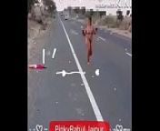 Indian daring desiwalking nude in public road in daytime from desi wife reeta nude walking in outdoor and hubby recording 2 clips marge