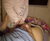 My hot chubby wife gives me a good blowjob, ends up fucking and she licks my cum from chubby pawg swallows my hot