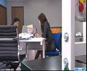 Office bimbo, Maki Hojo, plays with her fanny from hot asian milf anal