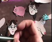 BBW CARTOON DIRTY PUSSY CUM TALK ASSHOLE PUPPET ANAL PAWG making of my first paper puppet :) from funny cartoon sex video first night