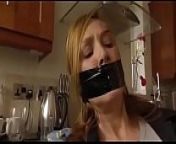 woman tape tied by evil woman from tape gagged girl