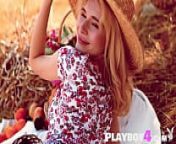 Amazing petite blonde teen Angel Sway passion picnic and perfect posing from pic nic sexy kins