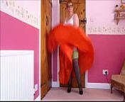 Red Satin Skirt from xxx roja bra pic nevel aunty sex phकरीना