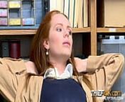 Mall cop makes Ella Hughes strip down for a cavity search after stealing from cari