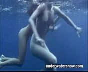 Three girls swimming nude in the sea from julia masha