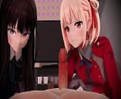 Chisato and Takina have fun together - MMD By [dd dd] from lycoris recoil