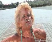 Granny Effie loves y. pussy from nudist beach granny