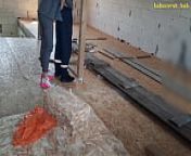 hot wife paid off the builder with sex from wife with worker hot
