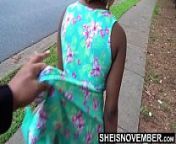 I Begged A Stranger To Suckle My Cute Nipples Outdoors, I Need My Big Boobs Sucked, Sexy Petite Ebony Slut Sheisnovember Public Titties Sucking Closeup And Flashing Brown Booty In Thong And Shaved Pussy By Msnovember from 野外露出で興奮しすぎて