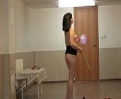 Girl with a hairy pussy jumping rope and masturbating her ass from www son xxx comba