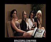 Four Hot big-boob office sluts fuck boss' big-dick in office orgy from brazzers group