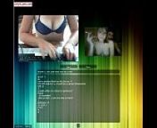 Chatroulette girl showing all to a fake video of a coupleD from sixy video d