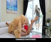 Exxxtra Small - Naughty Teen Sia Lust Enjoys Her New Teddy Bear from bearli legal young anal