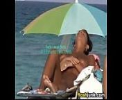 Busty MILF Tanning At Nude Beach from roxell tan nude