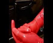 DreamofevolutionVip - Red Latex Gloves from club latex
