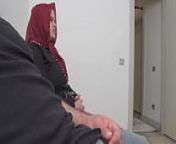 Muslim girl caught me jerking off in Public waiting room.-MUST SEE REACTION. from hijab aunty waiting room sex