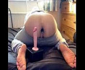 Hollow buttplug anal play from breast sucking hollow man
