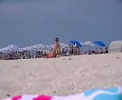 Exhibitionist Wife 69 - Lana goes TOPLESS with 38DD TITS and PUSSY FLASHING on a PUBLIC BEACH while chatting on the phone with her husband! from thong slip