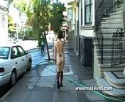 Nude in San Francisco:Alice walks down crowded Haight Street until . . . Cops! from walking down street