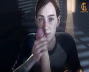 Ellie blowjob from ellie the last of us zone tan