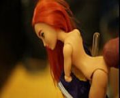Batgirl Doll (DC) is TIED UP and SHOWERS in CUM from 3d doll