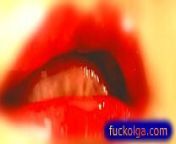 Extreme closeup on cumshots in mouth and lips from closeup facials