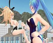 Two giantess Growth from mmd gigantess femdom