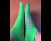 cum on green puma socks from twink posimg green ankel sock fetish