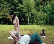 Romantic Picnic turns into sexy fuck for grandpa and her girlfriend from www old grandpa fuck young com