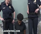 BLACK PATROL - Suspect With Attitude Fucking Da Police Outdoors On A Roof from black patrol milf police