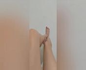 Shy hottie with red pedicure showed off her sexy legs on camera - LuxuryOrgasm from mature beauty fucks on camera first time ever