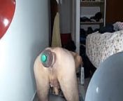 Extreme anal fisting and dildo insertions from extreme huge dildo gay