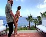 summer terrace people watching - risky public outdoor sex close to the neighbors, projectfundiary from outdoor risky public sex in car with my wife cum on her big ass