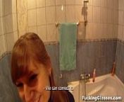Fucking Glasses - Wannabe model Alice gets fucked from real bath in home hidden cam