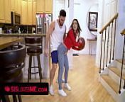 SisLovesMe - Sexy Brunette Babe With Juicy Ass Asks Her Horny Stepbro To Help Her Play Basketball from sislovesm com