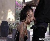 Tattooed Goth babe Genevieve Sinn gets an awesome outdoor ANAL fucking adventure at the cemetery. from genevieve nnaj sex tape