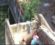 hidden Bath in India from village open bath