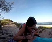 Oral na beira do mar feito pela diva indiana from indian sex suma