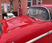 Viva Athena in Classic Car (1958 Impala) from mangalya bhagyam 1958