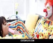 Brunette MILF fucks a clown for HALLOWEEN from soundarya comndia xxnx com