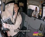 Female Fake Taxi Lady Gang gets a ride on a big black cock in a red thong from roja xxx faking