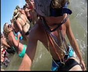 Sexy chubby girl shakes her ass at boat party. from boat snap flashing